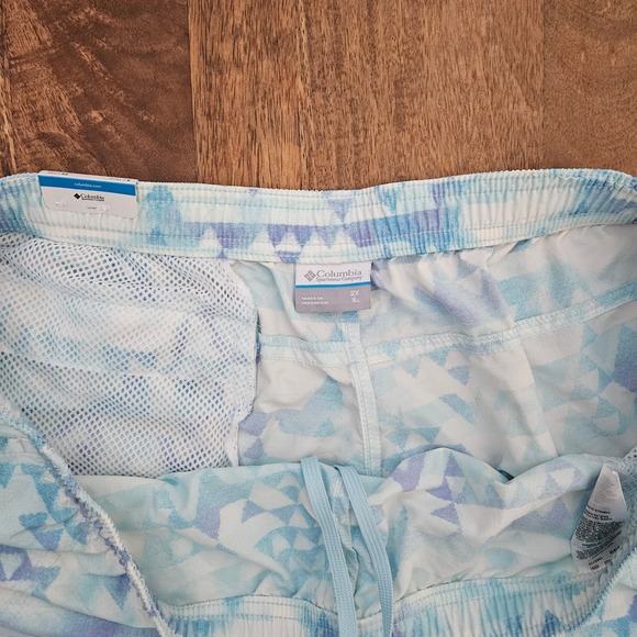 Columbia Court Shorts Women's 2X White Blue 6" Sandy River II Water Outdoors - Picture 5 of 8